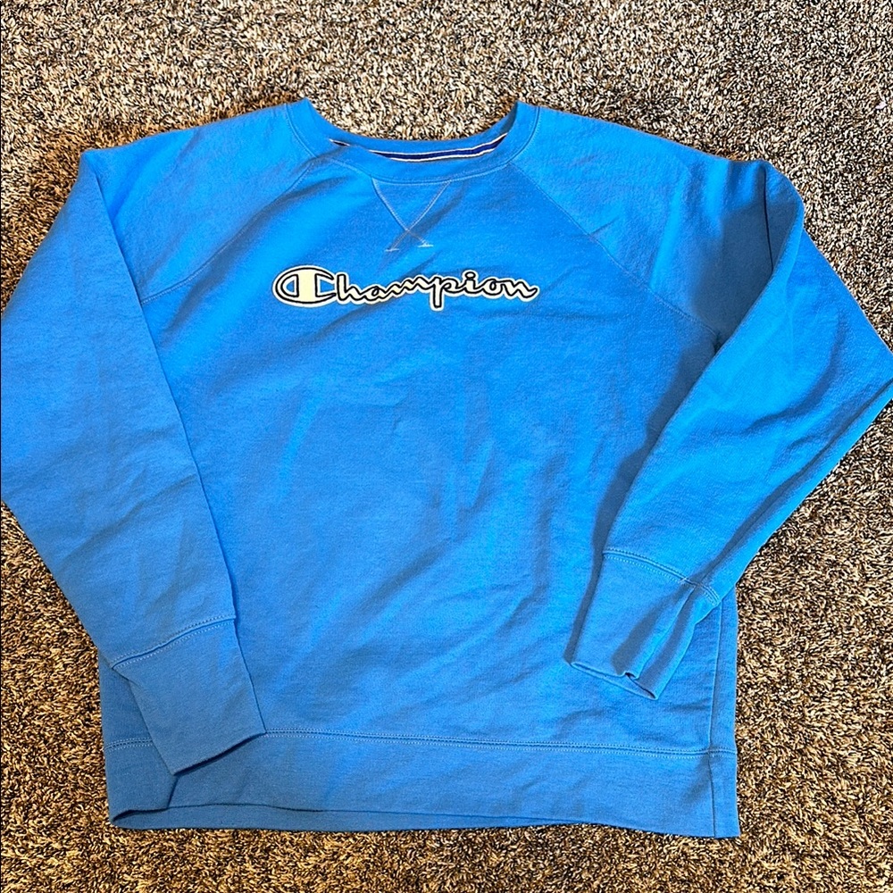 Champion Men's Vibrant Blue Crewneck Sweater